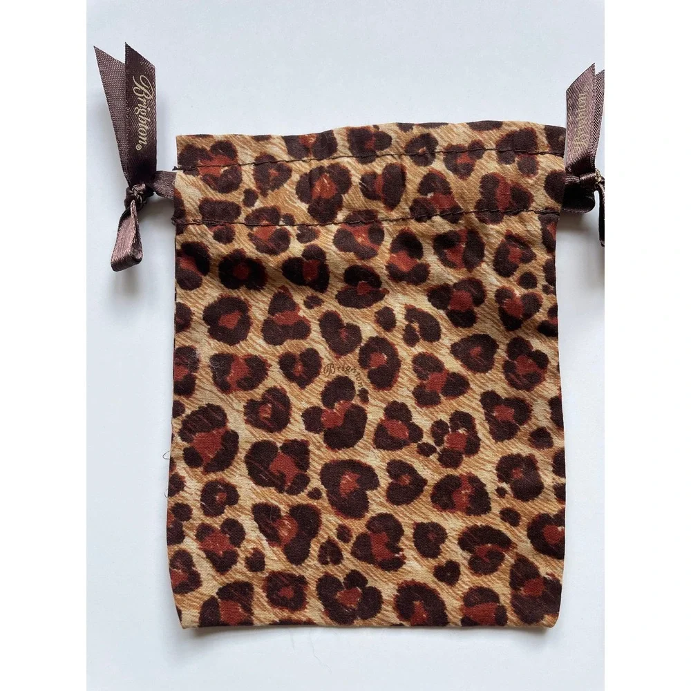 Brighton Leopard Print Jewelry Bags Set of Two Like New Necklace Bracelet Ring